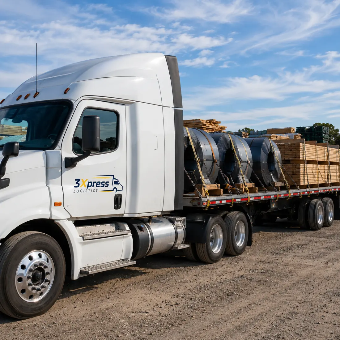 3Xpress Logistics flatbed equipment